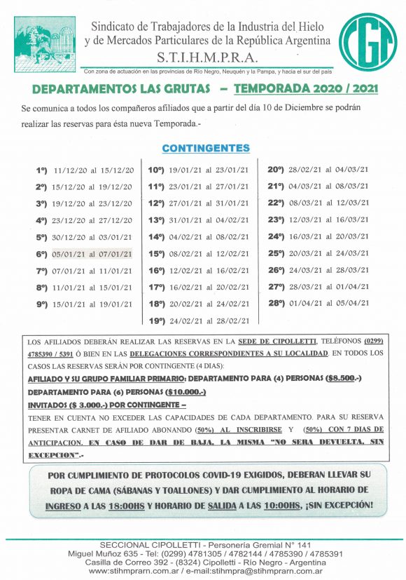 contingentes 2020 2021
